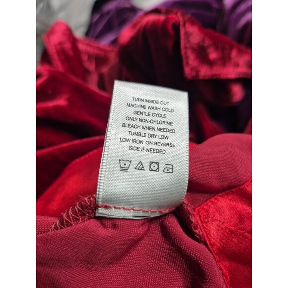 John Mark Women's Shirt Top Size 2X Red ¾ Sleeve Relaxed Fit Velvet Wired (60) - Picture 7 of 12